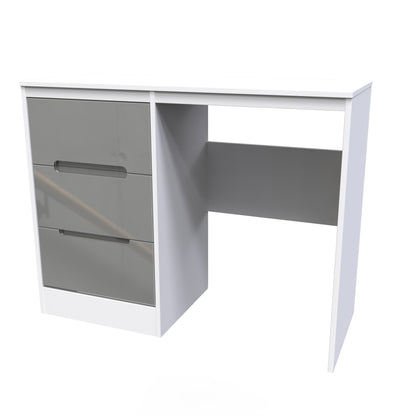 Monaco Desk Grey & White 3 Drawers 97cm
