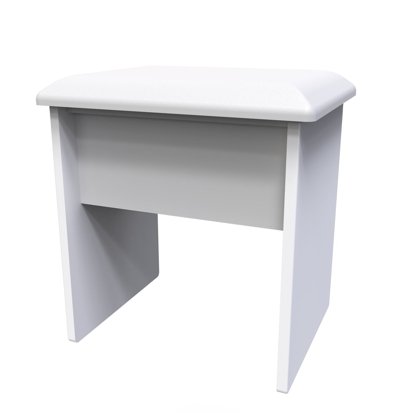 Monaco Dressing Stool Grey & White 51cm