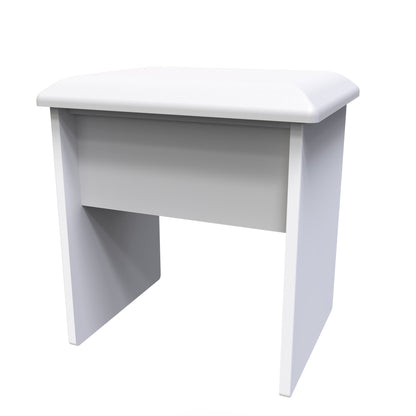 Monaco Dressing Stool Grey & White 51cm