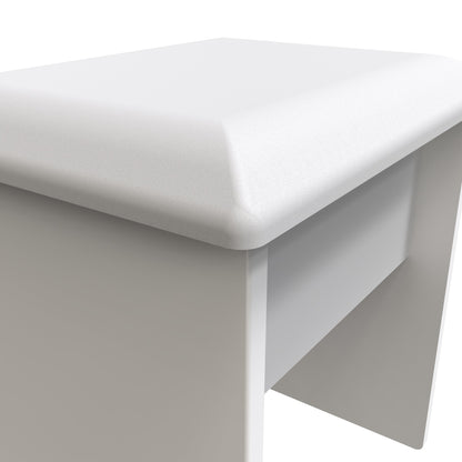 Monaco Dressing Stool Grey & White 51cm