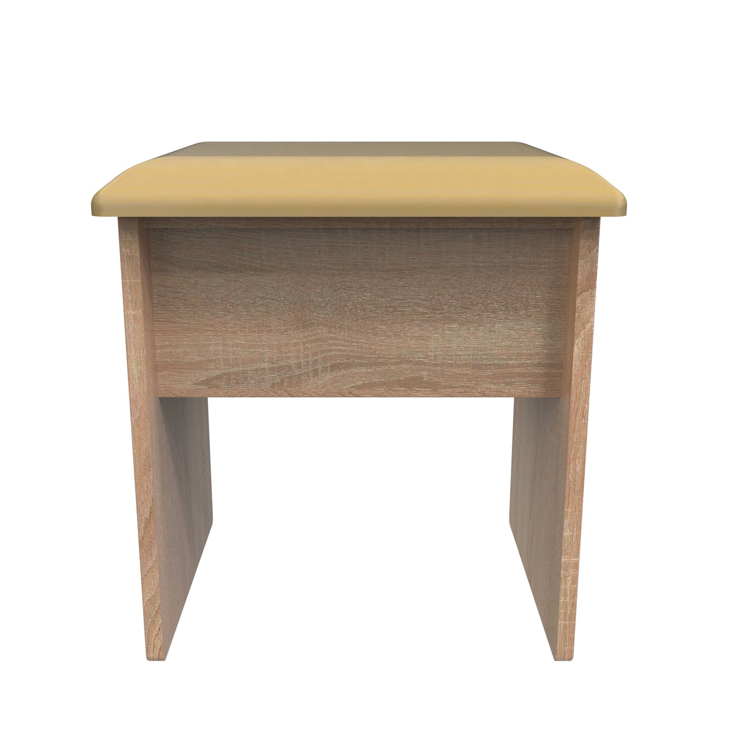 Monaco Dressing Stool White & Oak 51cm