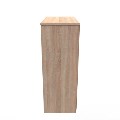 Monaco Tall Chest of Drawers White & Oak 4 Drawers 107cm