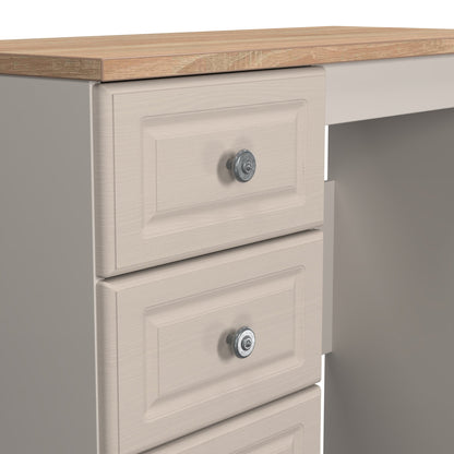 Norfolk Desk Off-white & Light Oak 3 Drawers 90cm