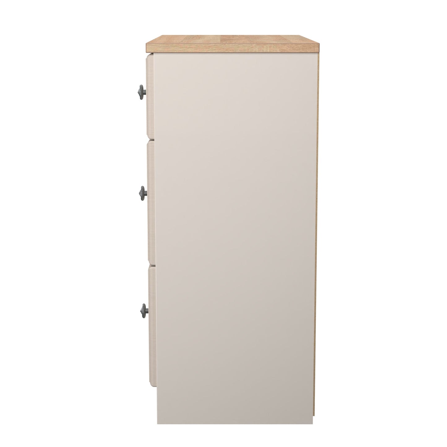 Norfolk Chest of Drawers Off-white & Light Oak 3 Drawers 39cm