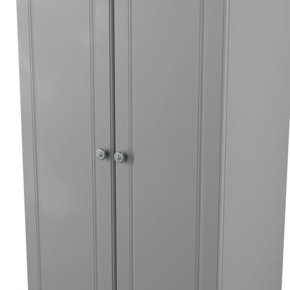 Norfolk Tall Wardrobe Grey & Light Oak 1 Shelf 74cm