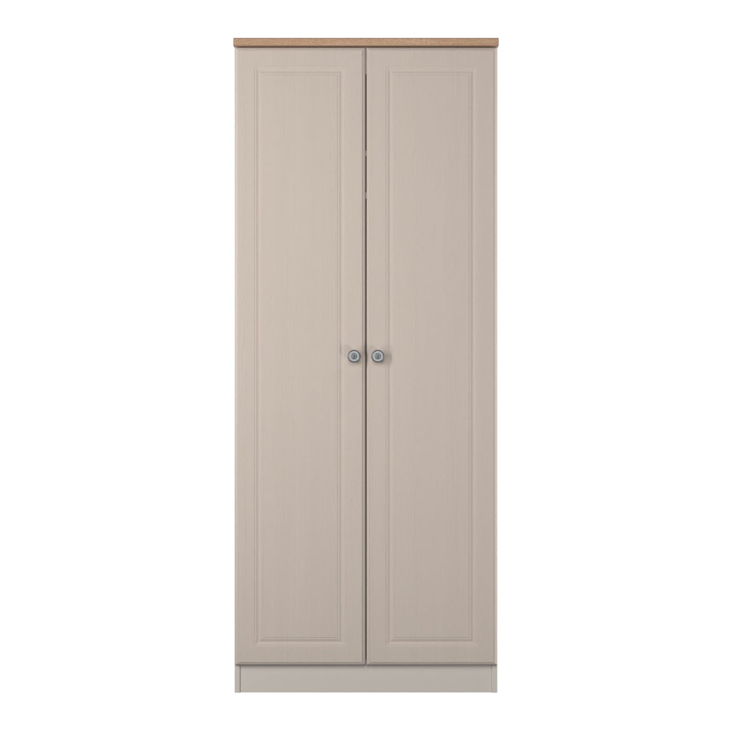 Norfolk Tall Wardrobe Off-white & Light Oak 1 Shelf 74cm