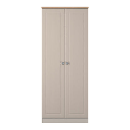 Norfolk Tall Wardrobe Off-white & Light Oak 1 Shelf 74cm