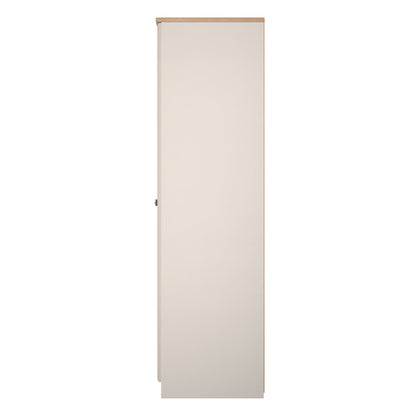 Norfolk Tall Wardrobe Off-white & Light Oak 1 Shelf 74cm