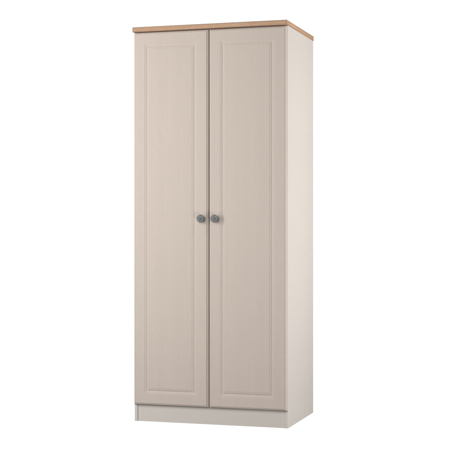 Norfolk Tall Wardrobe Off-white & Light Oak 1 Shelf 74cm