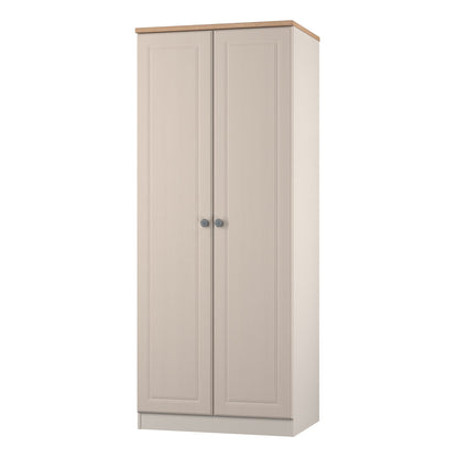 Norfolk Tall Wardrobe Off-white & Light Oak 1 Shelf 74cm