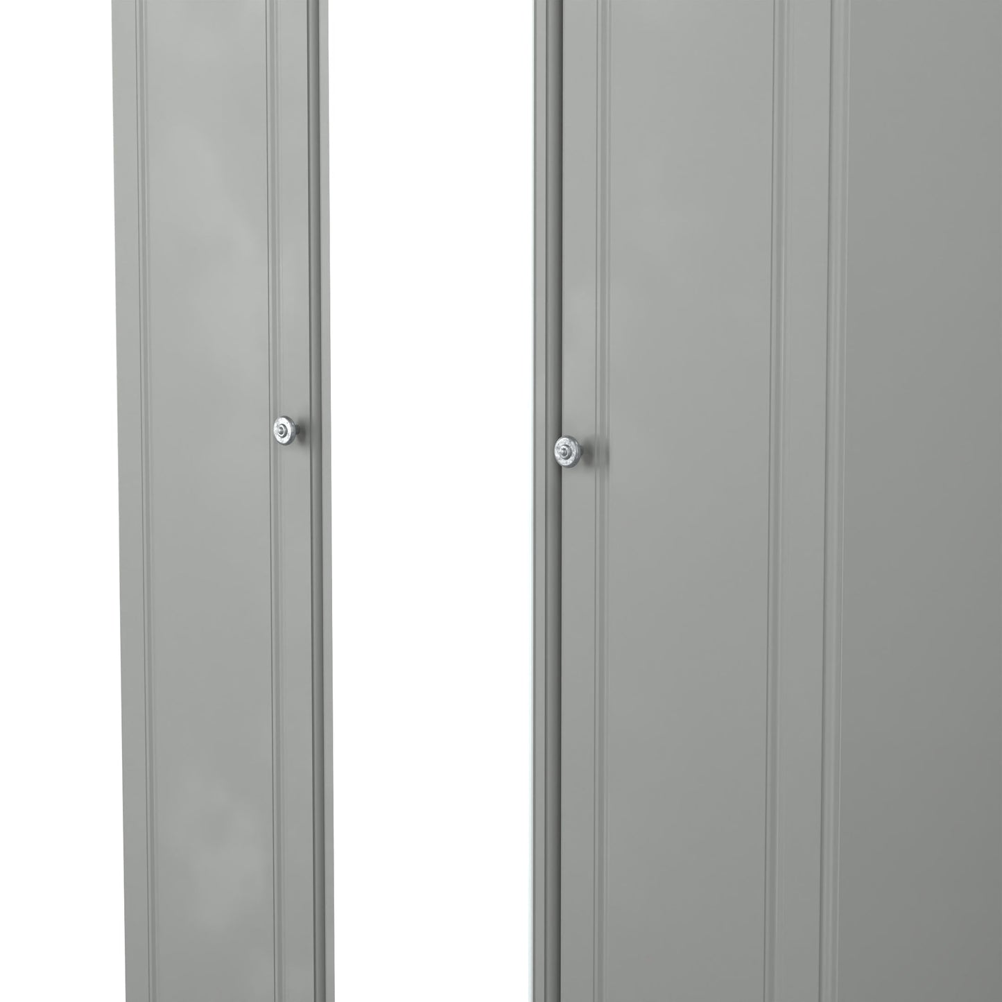 Norfolk Tall Mirror Wardrobe Grey & Light Oak 1 Shelf 111cm