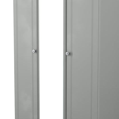 Norfolk Tall Mirror Wardrobe Grey & Light Oak 1 Shelf 111cm