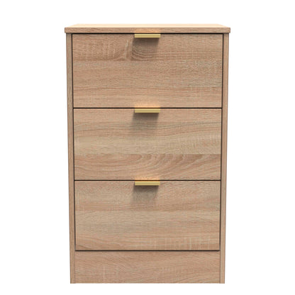 Nashville F Bedside Table Light Oak 3 Drawers 45cm