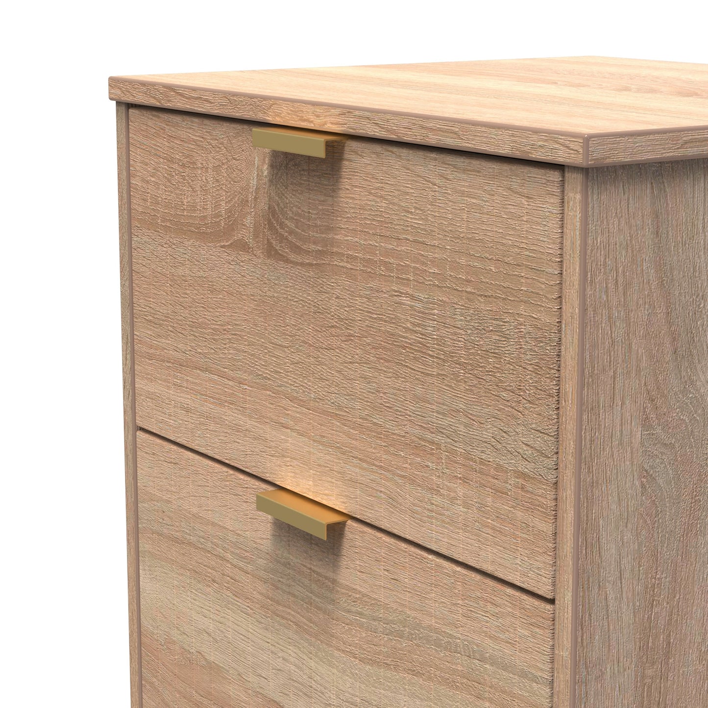 Nashville F Bedside Table Light Oak 3 Drawers 45cm