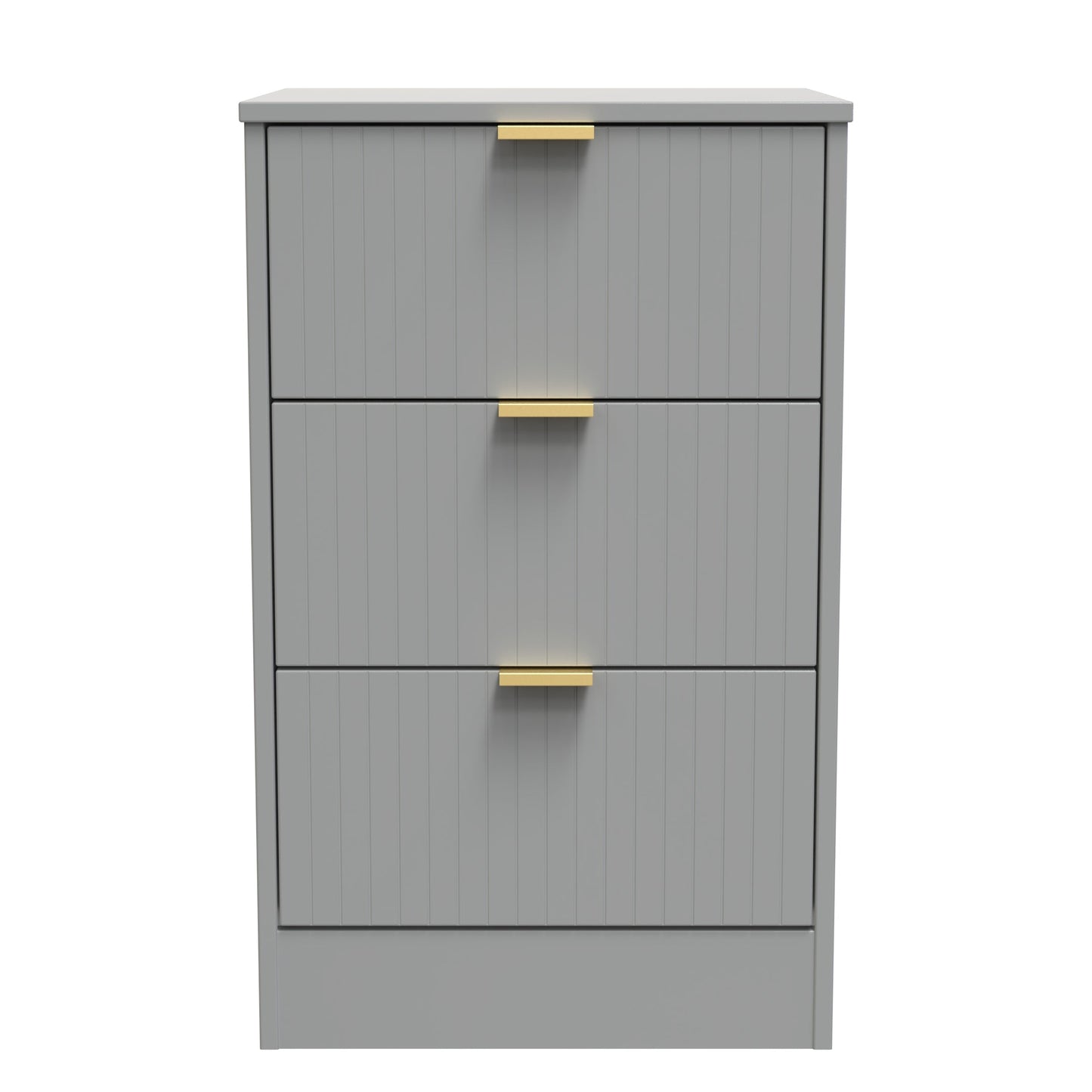 Nashville F Bedside Table Grey 3 Drawers 45cm