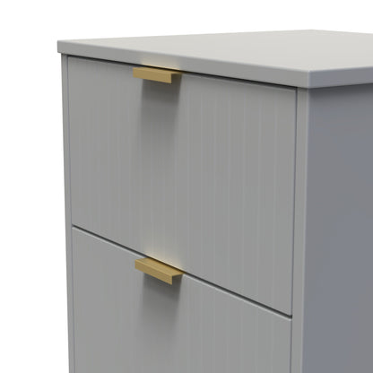 Nashville F Bedside Table Grey 3 Drawers 45cm