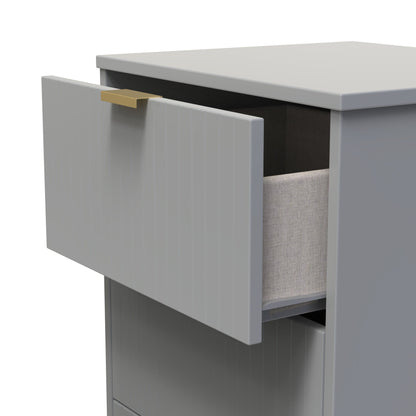 Nashville F Bedside Table Grey 3 Drawers 45cm