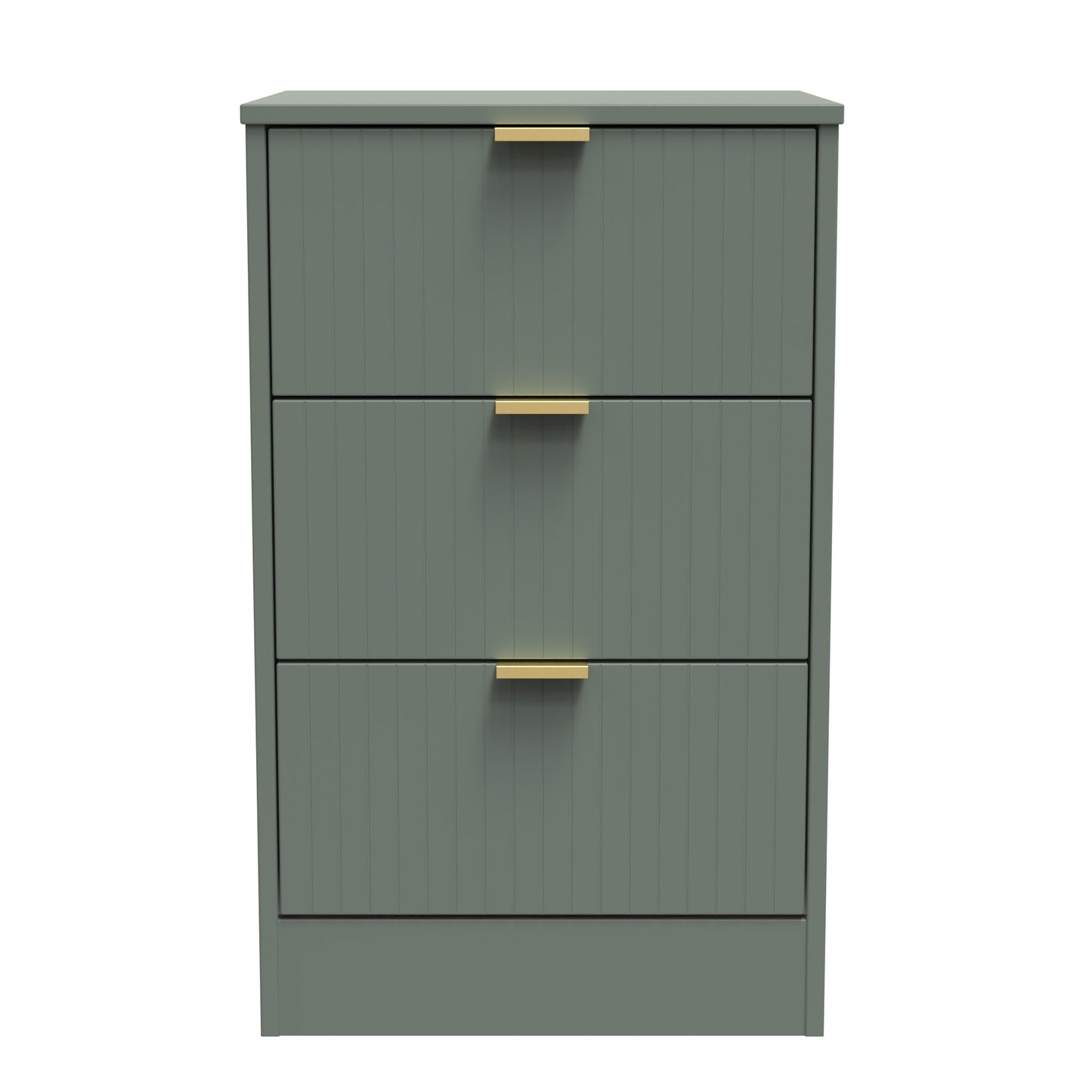 Nashville F Bedside Table Green 3 Drawers 45cm
