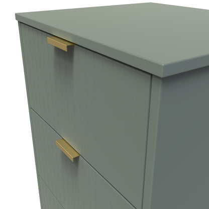 Nashville F Bedside Table Green 3 Drawers 45cm