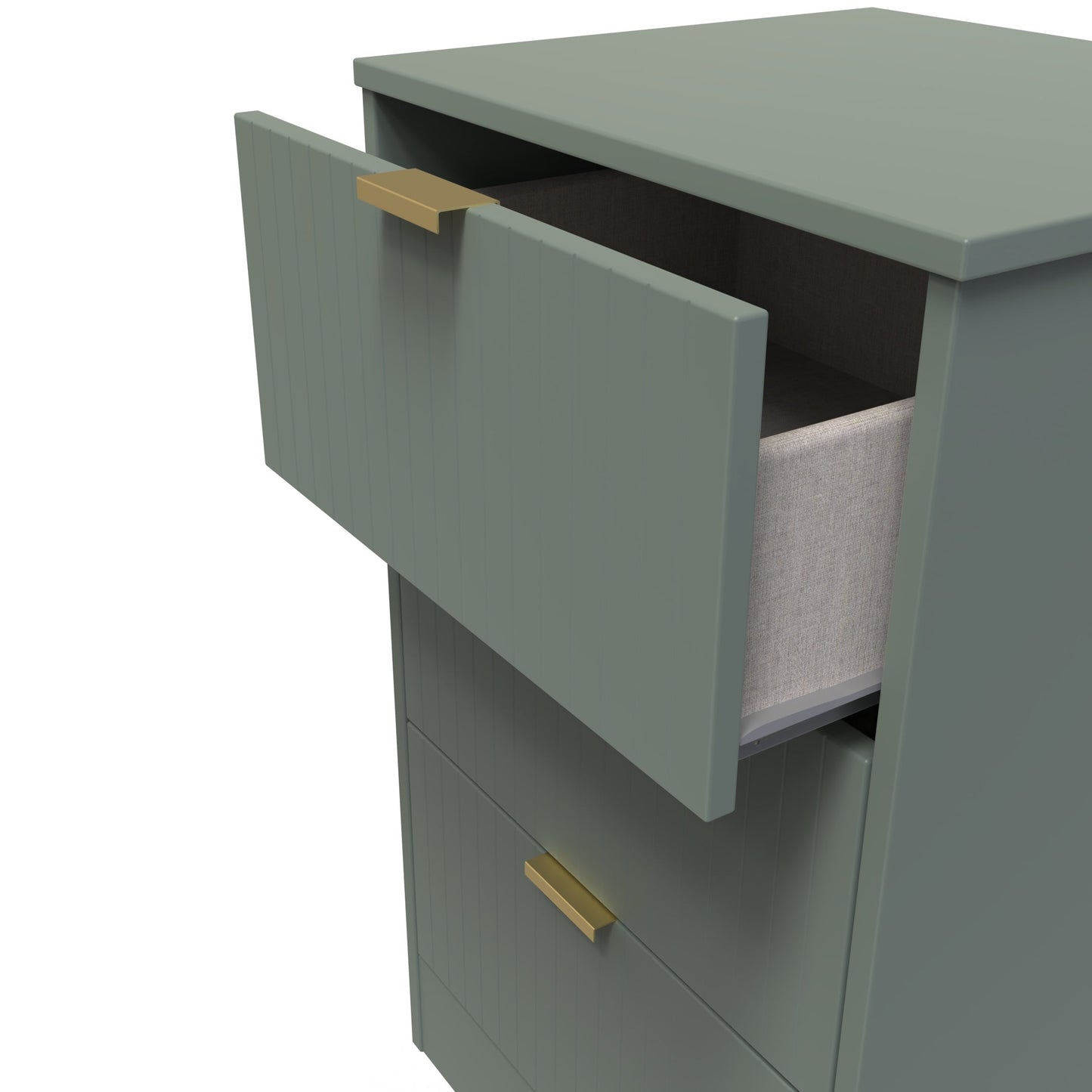 Nashville F Bedside Table Green 3 Drawers 45cm