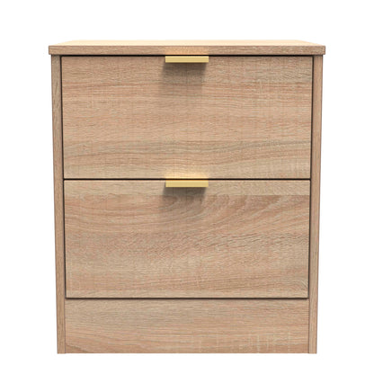 Nashville F Bedside Table Light Oak 2 Drawers 45cm