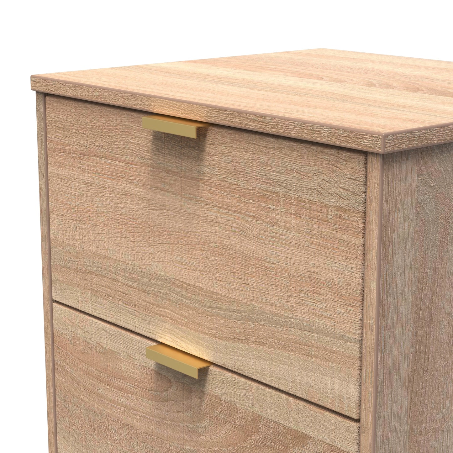 Nashville F Bedside Table Light Oak 2 Drawers 45cm
