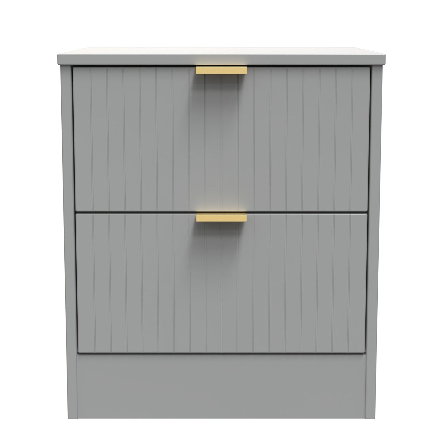 Nashville F Bedside Table Grey 2 Drawers 45cm