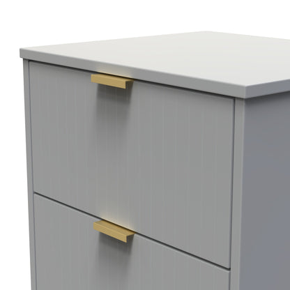 Nashville F Bedside Table Grey 2 Drawers 45cm
