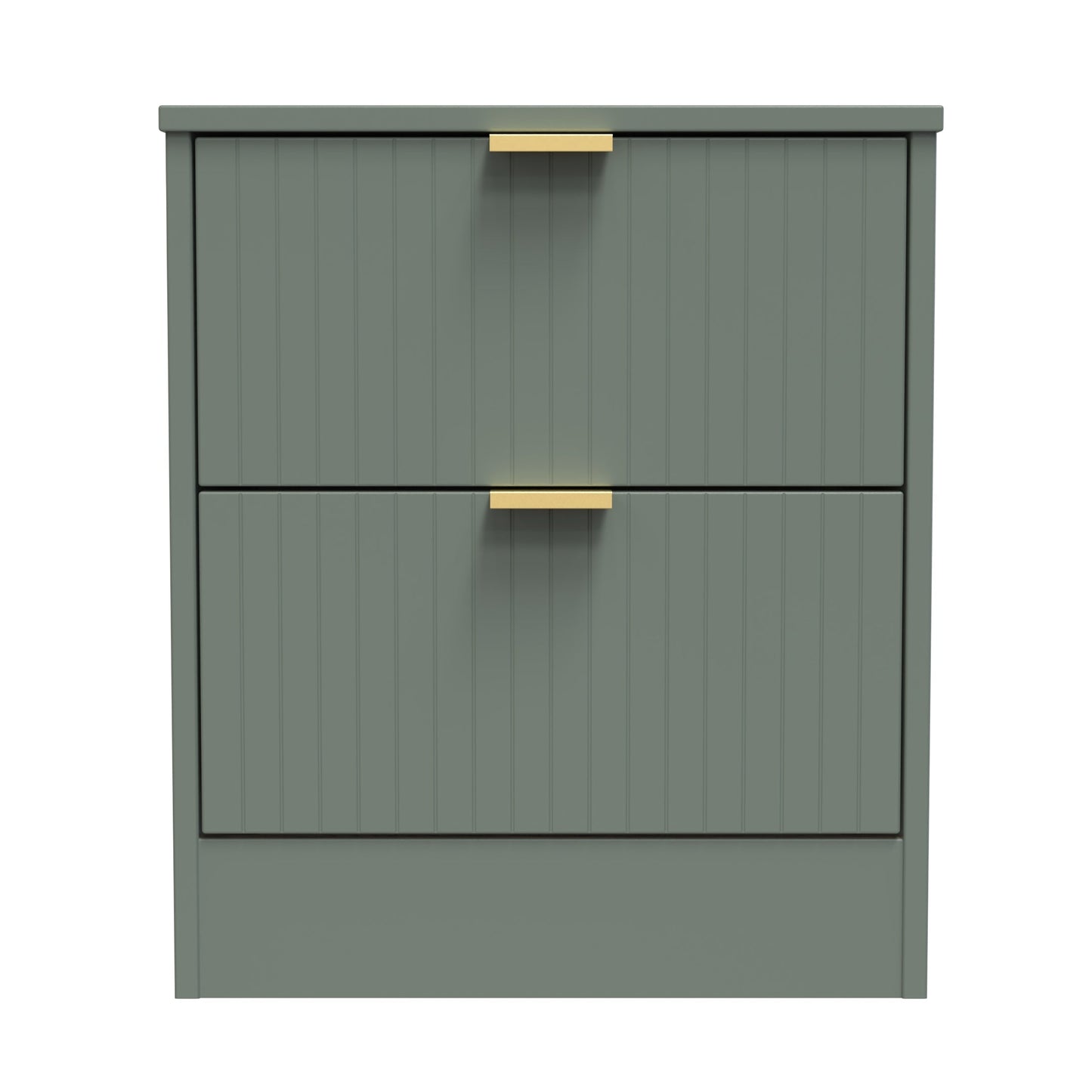 Nashville F Bedside Table Green 2 Drawers 45cm