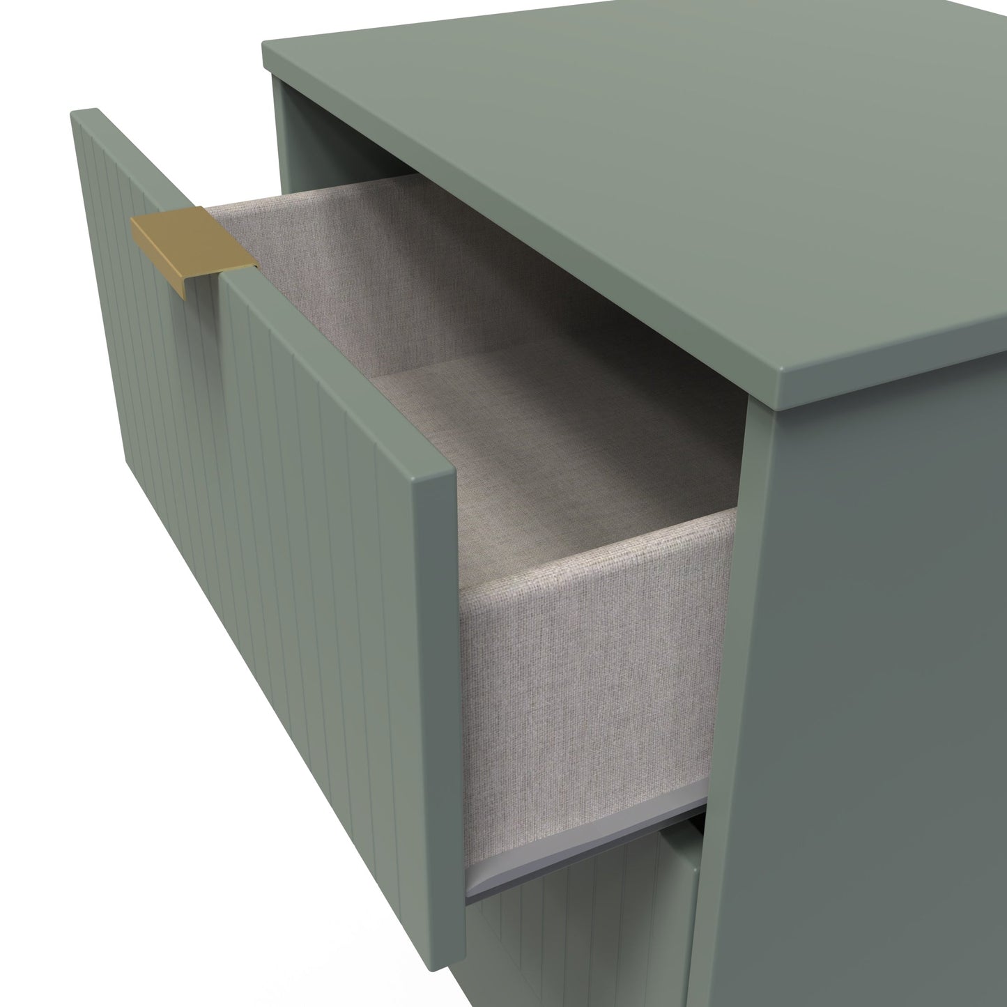 Nashville F Bedside Table Green 2 Drawers 45cm