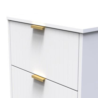 Nashville F Bedside Table White 2 Drawers 45cm