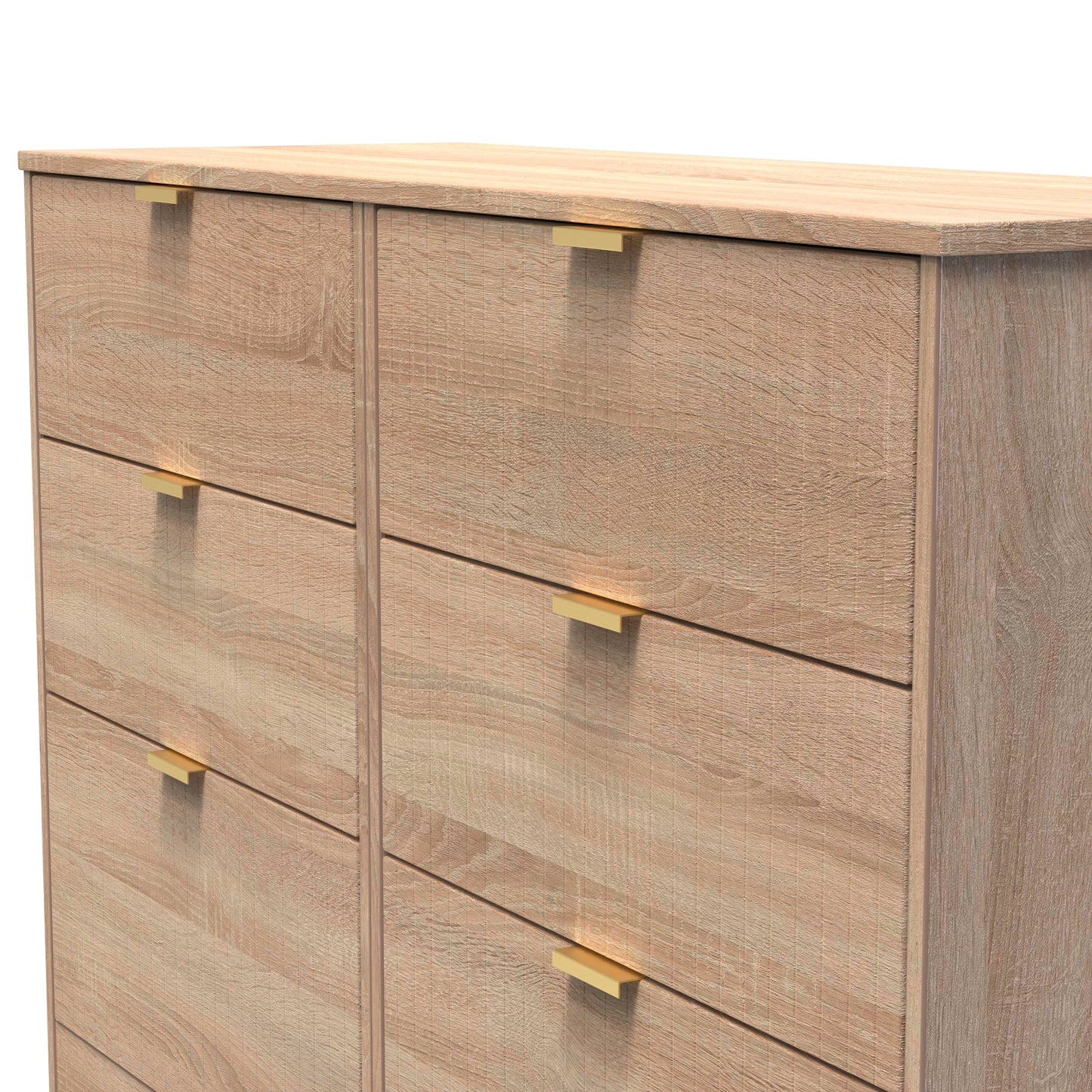 Nashville F Large Chest of Drawers Light Oak 6 Drawers 115cm