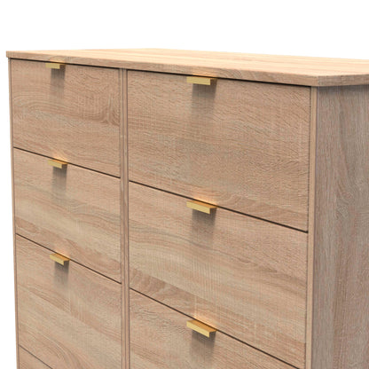 Nashville F Large Chest of Drawers Light Oak 6 Drawers 115cm