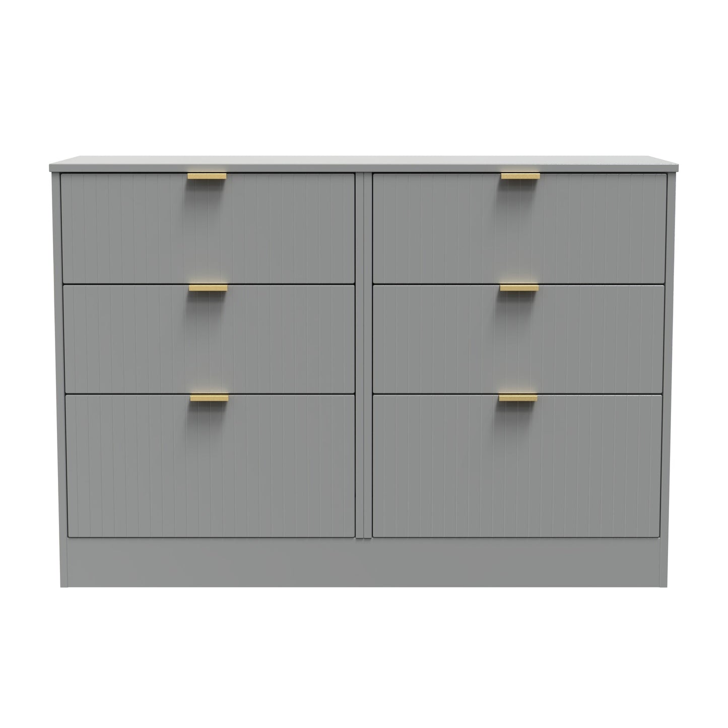Nashville F Large Chest of Drawers Grey 6 Drawers 115cm