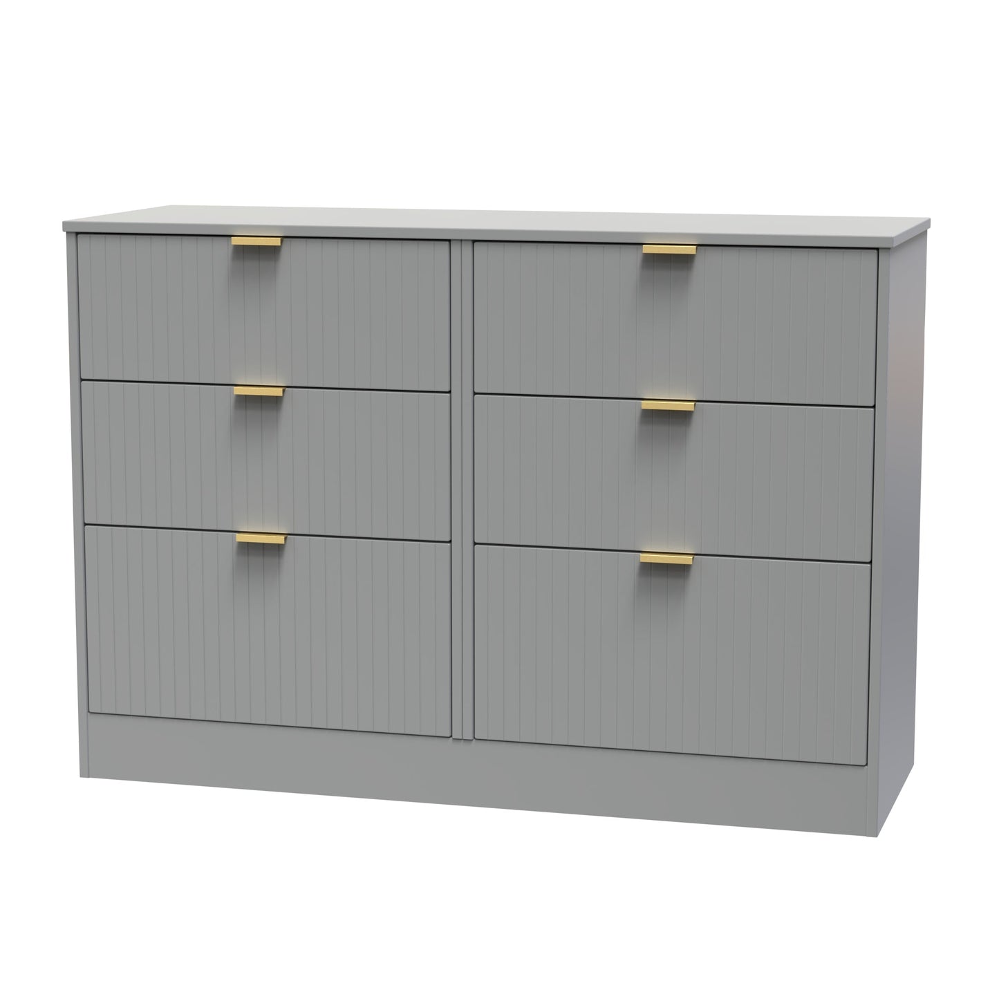 Nashville F Large Chest of Drawers Grey 6 Drawers 115cm