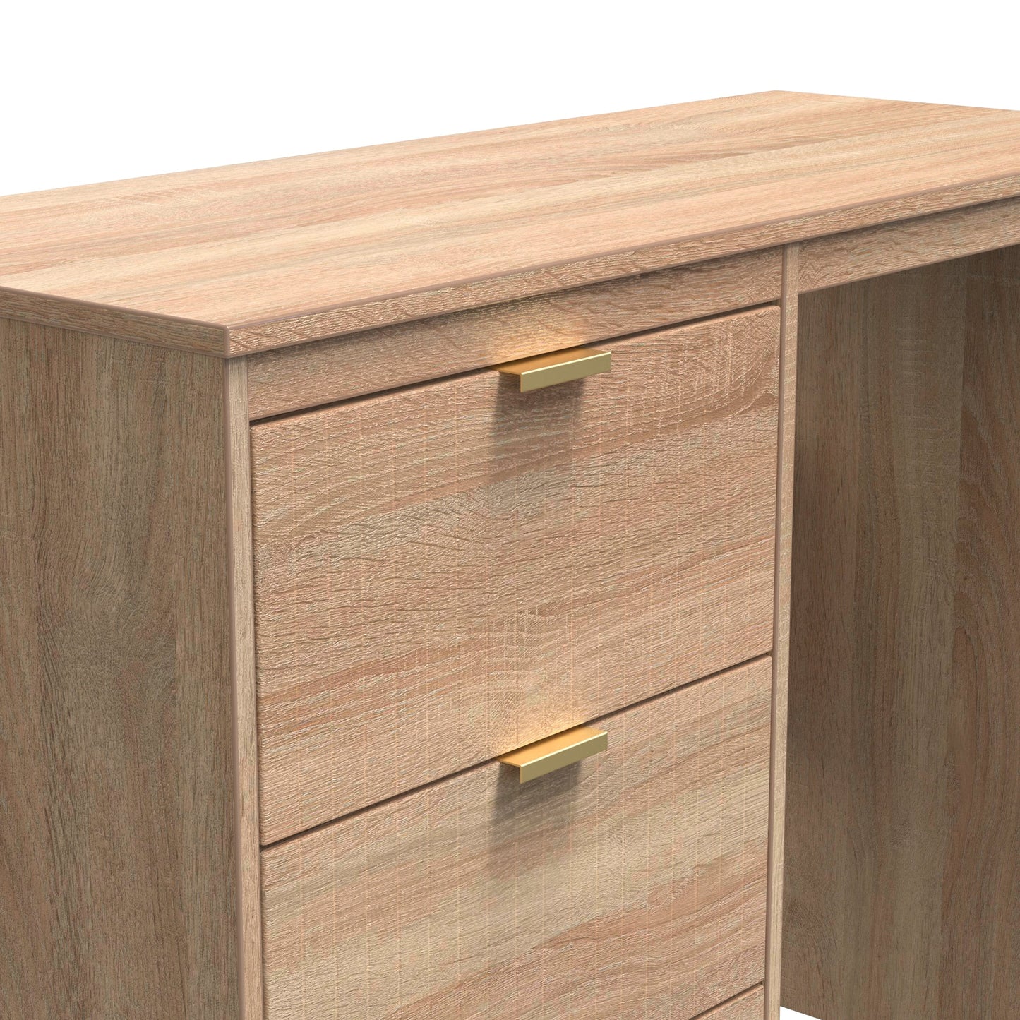 Nashville F Desk Light Oak 3 Drawers 97cm