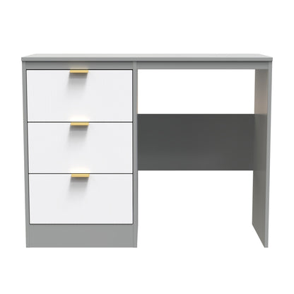 Nashville F Desk White & Grey 3 Drawers 97cm