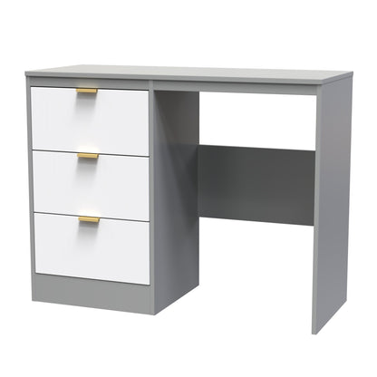 Nashville F Desk White & Grey 3 Drawers 97cm