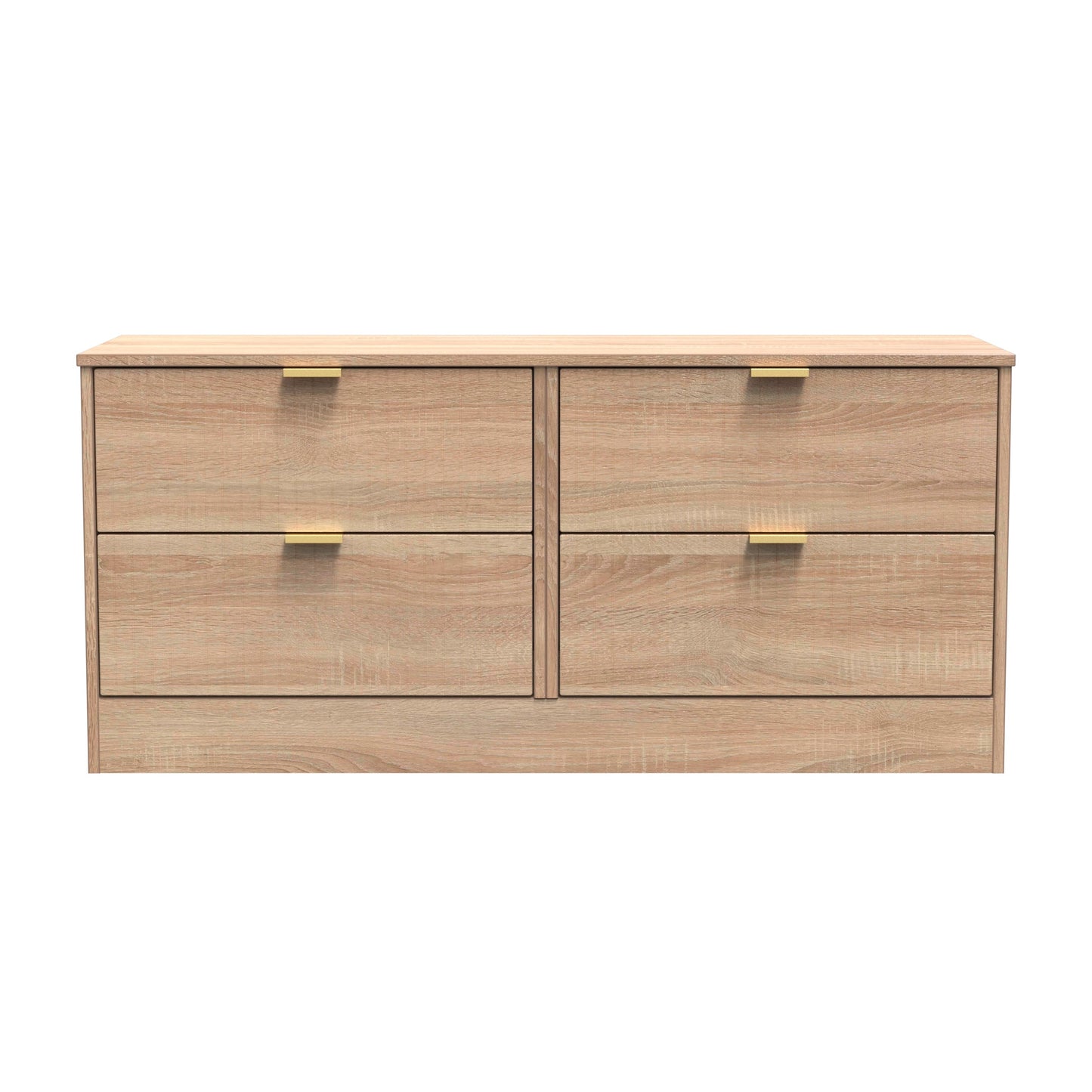 Nashville F Large Chest of Drawers Light Oak 4 Drawers 115cm