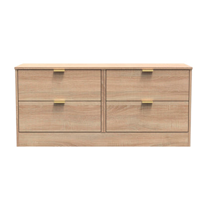 Nashville F Large Chest of Drawers Light Oak 4 Drawers 115cm