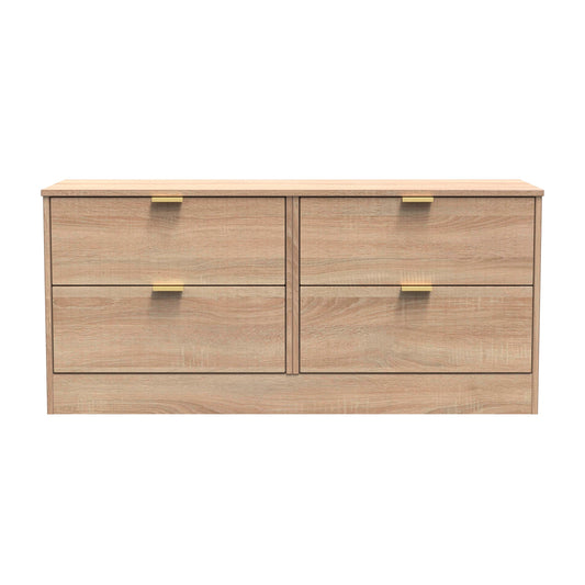 Nashville F Large Chest of Drawers Light Oak 4 Drawers 115cm