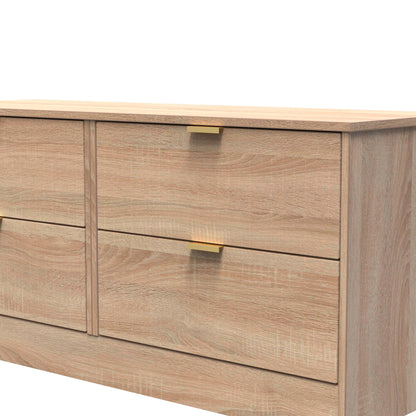 Nashville F Large Chest of Drawers Light Oak 4 Drawers 115cm