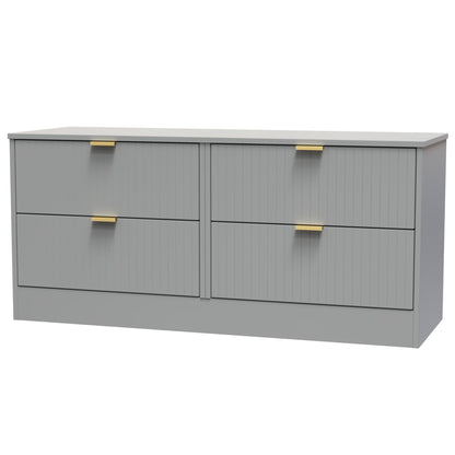 Nashville F Large Chest of Drawers Grey 4 Drawers 115cm