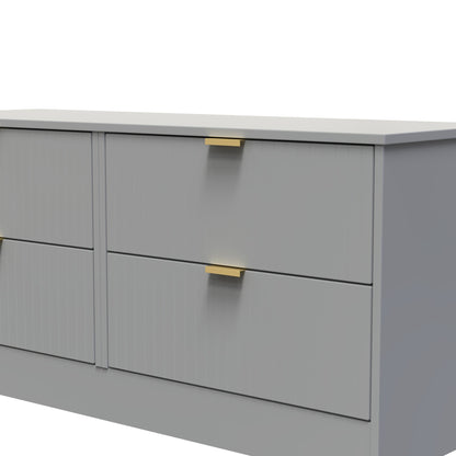 Nashville F Large Chest of Drawers Grey 4 Drawers 115cm