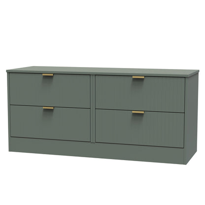 Nashville F Large Chest of Drawers Green 4 Drawers 115cm