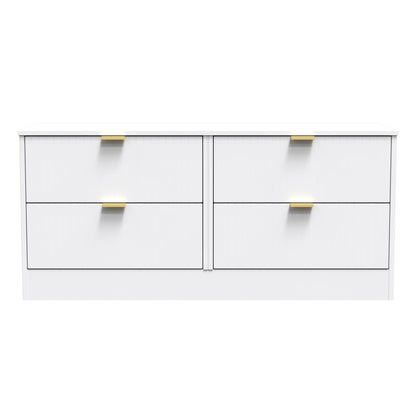 Nashville F Large Chest of Drawers White 4 Drawers 115cm