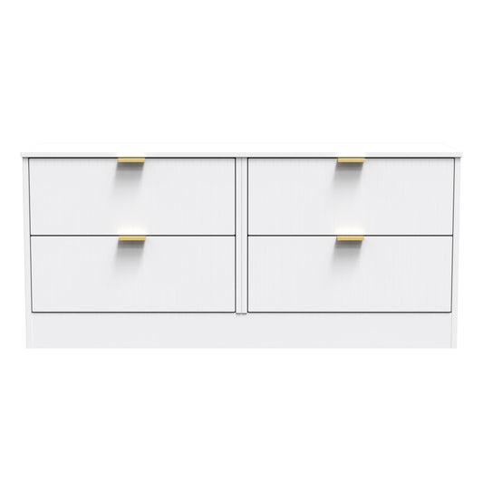 Nashville F Large Chest of Drawers White 4 Drawers 115cm