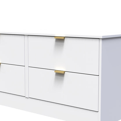 Nashville F Large Chest of Drawers White 4 Drawers 115cm