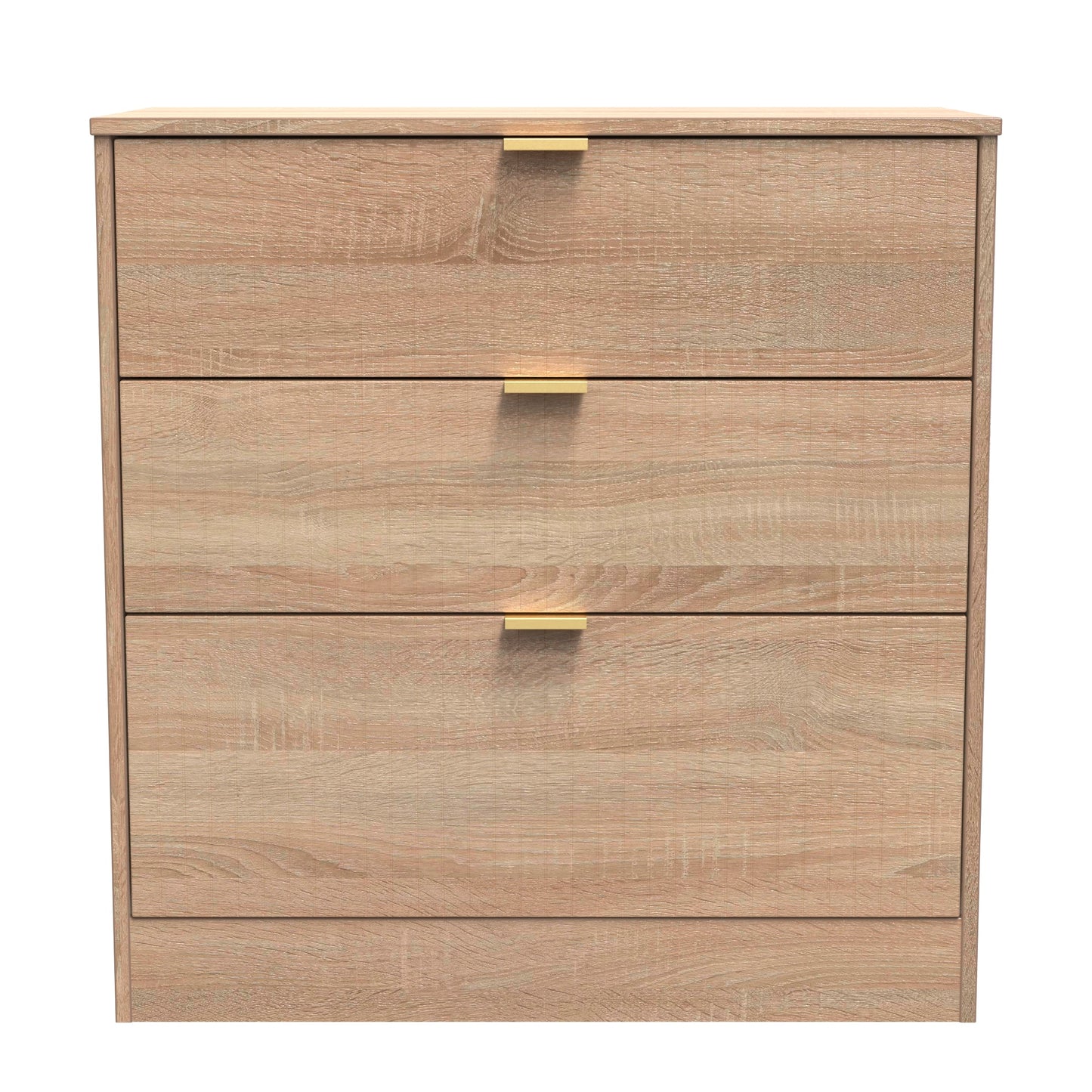 Nashville F Chest of Drawers Light Oak 3 Drawers 77cm