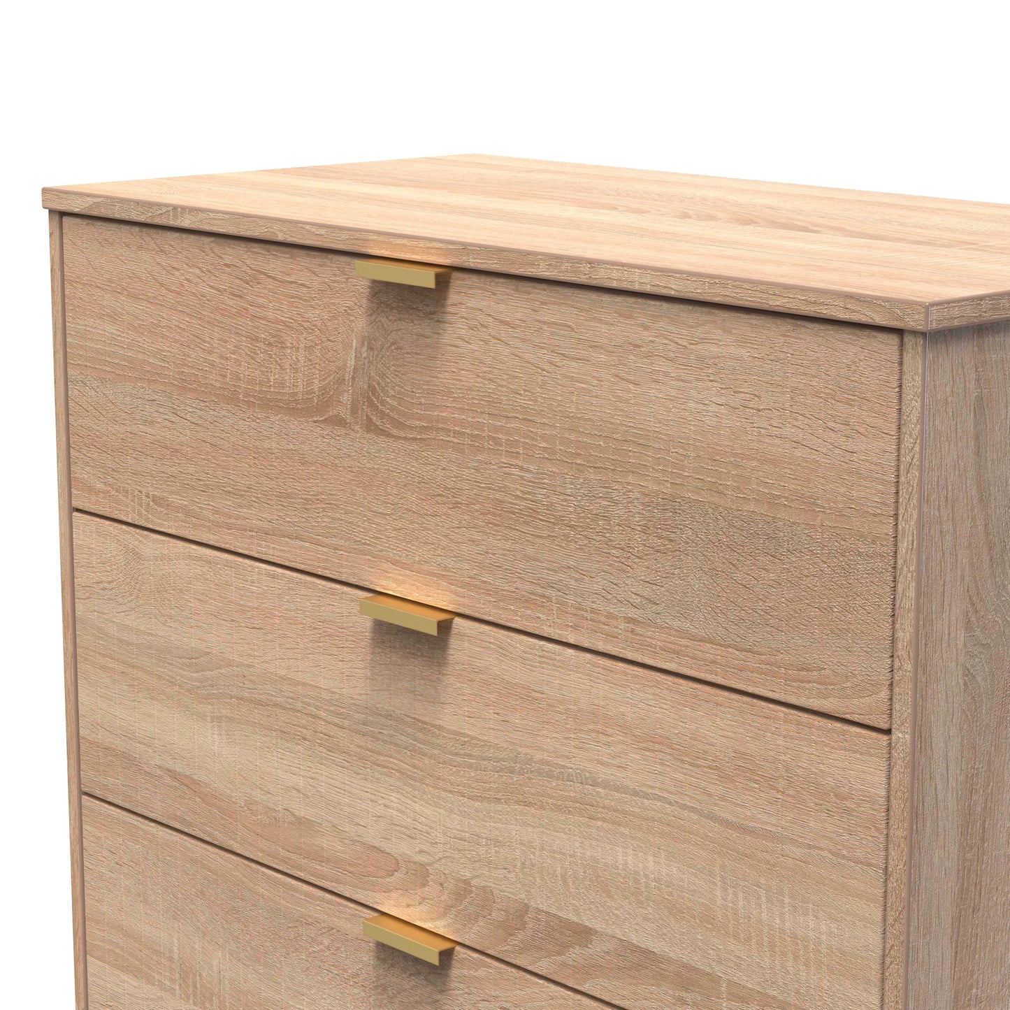 Nashville F Chest of Drawers Light Oak 3 Drawers 77cm